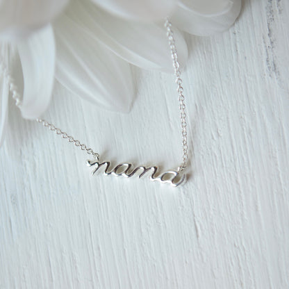 SS Nana Script Necklace 87746