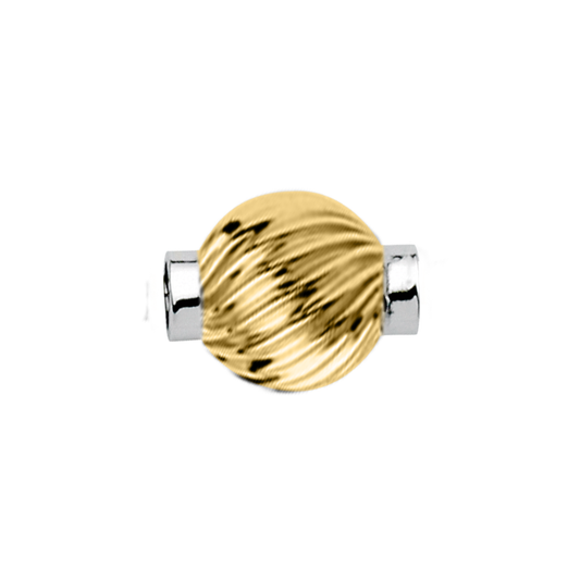 SS/YG Swirl Bead ZR5460