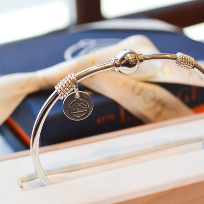 SS Double Rope Plain Bead Bracelet SB5425-70