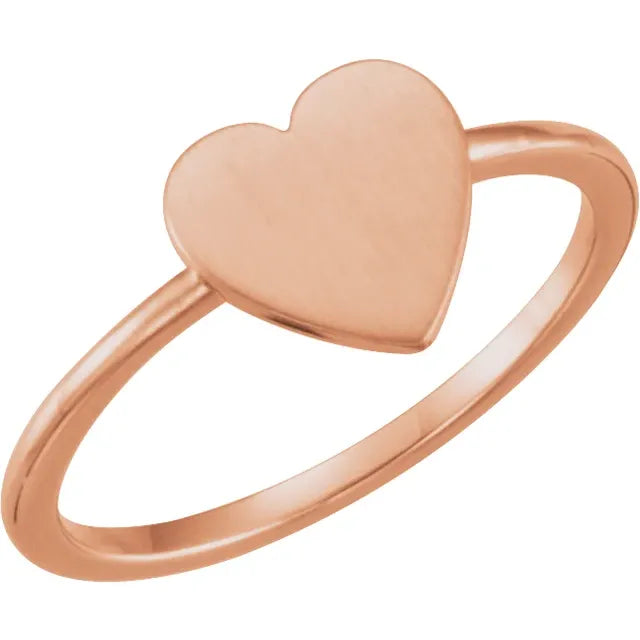 14kR Heart Signet Ring 51408-7