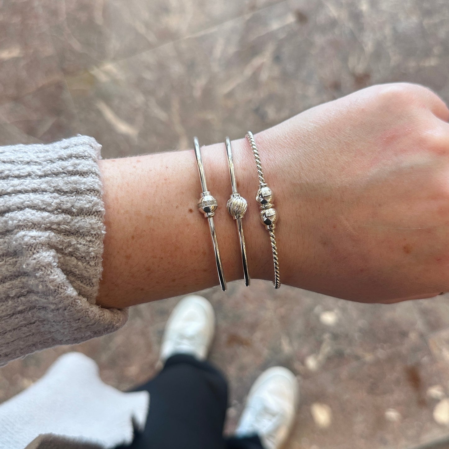 SS CZ Bead Bracelet SB5462-70