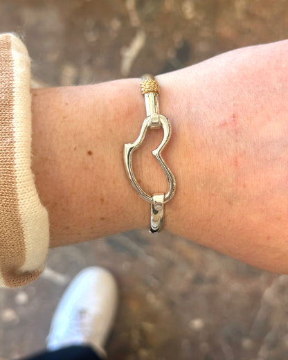 SS/YG Narrow w/Rope Bracelet ZB5429-70