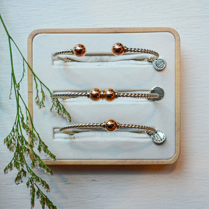 SS/RG Twist Bracelet RB5408-70