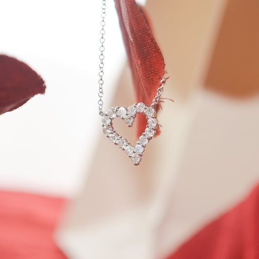 14kW .49cttw Diamond Heart Necklace N1848W
