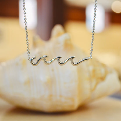 SS Triple Wave Necklace NP3013