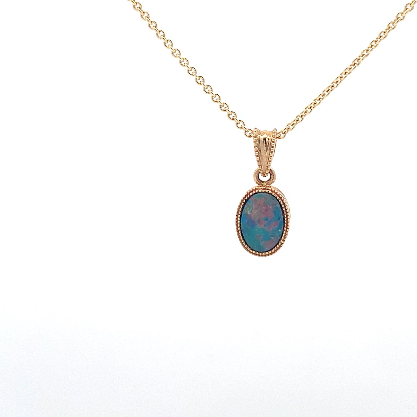 14kY .70ct Opal Pendant TXPXX2779DNOP