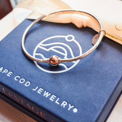 SS/RG Plain Bead Bracelet RB5405-70