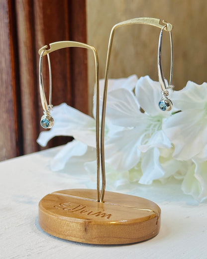 SS Jazzy w/ Blue Topaz Earring EA43512BT