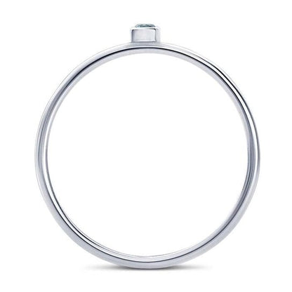 SS Swiss Blue CZ Ring 6165358-8