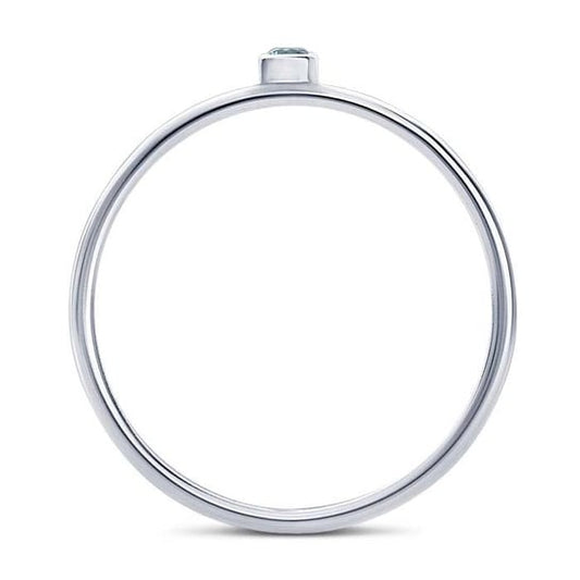 SS Swiss Blue CZ Ring 6165358-8