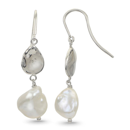 SS 9-10mm Keshi Pearl Dangle Earring 626940/FW