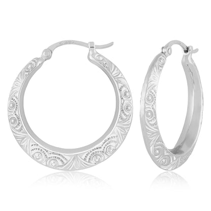SS Small Swirl Hoop Earring 64/330
