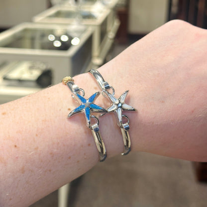 SS Synthetic Opal Starfish Clasp SB5986-OPL