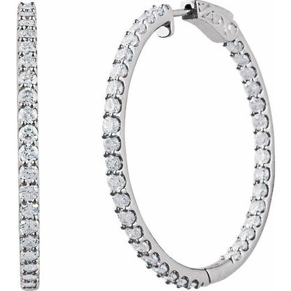 SS CZ Inside-Out Hoops 650183