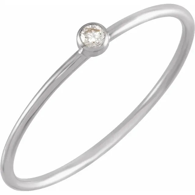 14kW .03ct Diamond Stackable Ring 653716-6