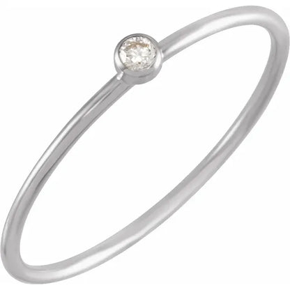 14kW .03ct Diamond Stackable Ring 653716-6