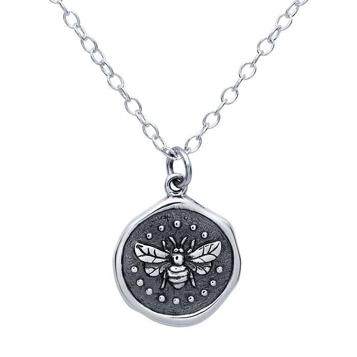 SS Bee Wax Seal Necklace 65904018 - 18.5"