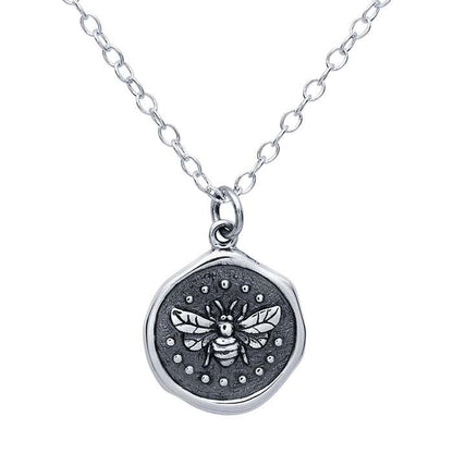 SS Bee Wax Seal Necklace 65904018 - 18.5"
