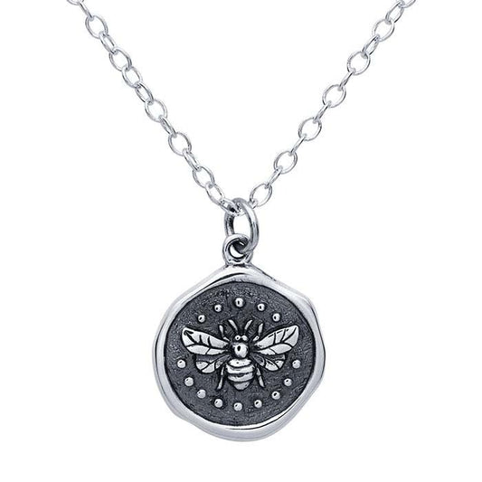 SS Bee Wax Seal Necklace 65904018 - 18.5"