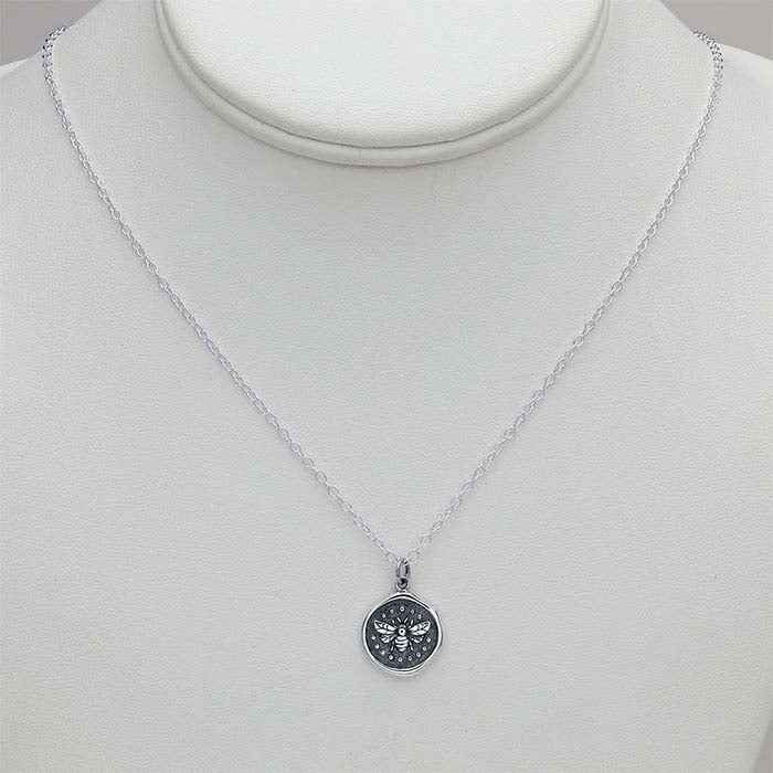 SS Bee Wax Seal Necklace 65904018 - 18.5"