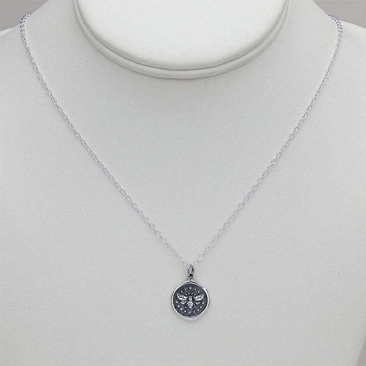 SS Bee Wax Seal Necklace 65904018 - 18.5"