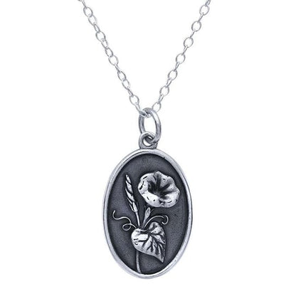 SS Morning Glory Flower Necklace 65906018 - 18.5"