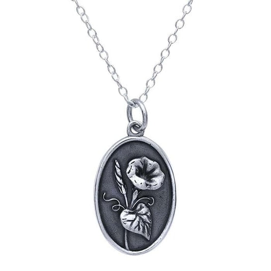 SS Morning Glory Flower Necklace 65906018 - 18.5"