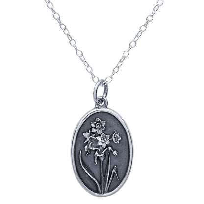 SS Narcissus Flower Necklace 65906318 - 18.5"