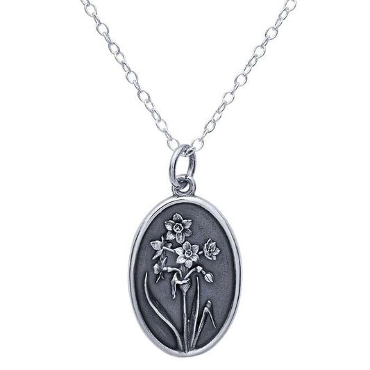 SS Narcissus Flower Necklace 65906318 - 18.5"