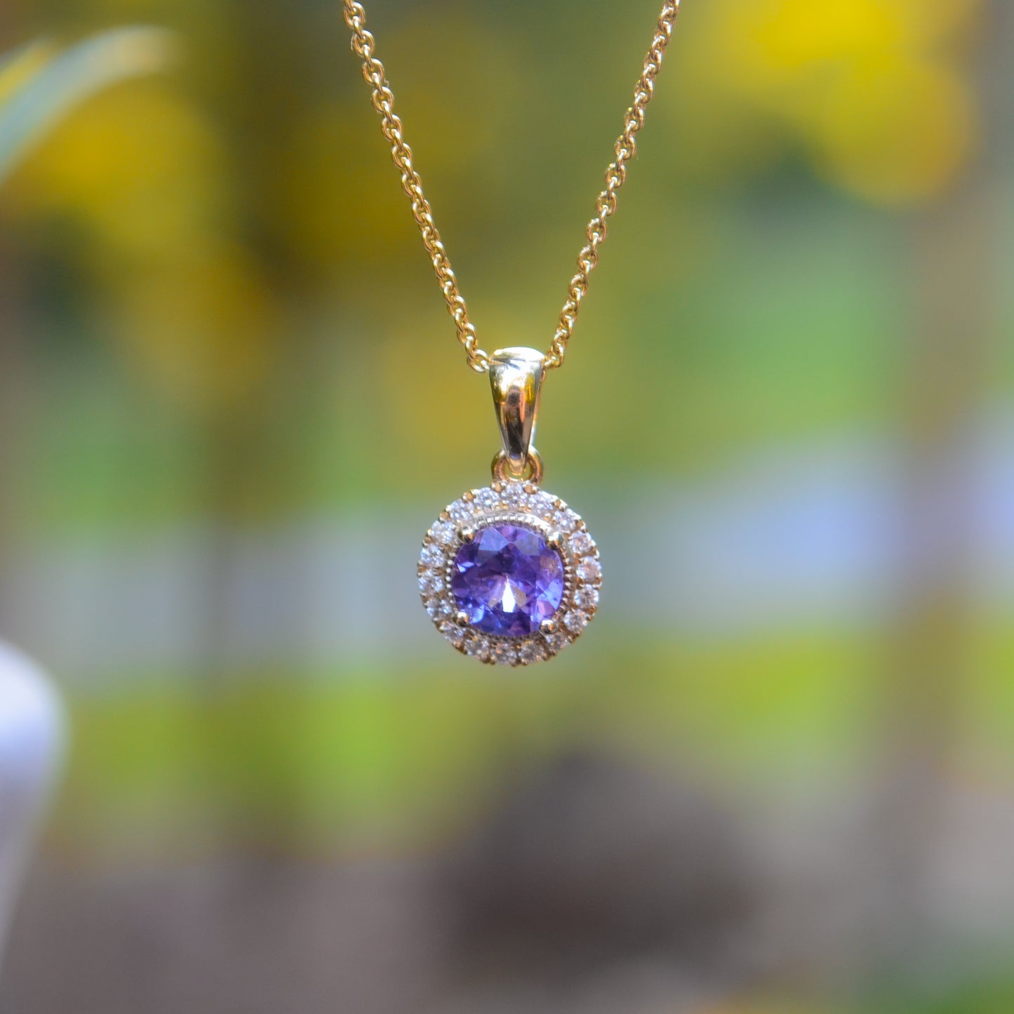 14kY .51ct Tanzanite .51cttw Diamond Pendant TPQ7120NTN