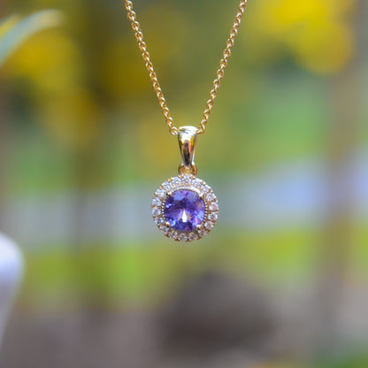 14kY .51ct Tanzanite .51cttw Diamond Pendant TPQ7120NTN