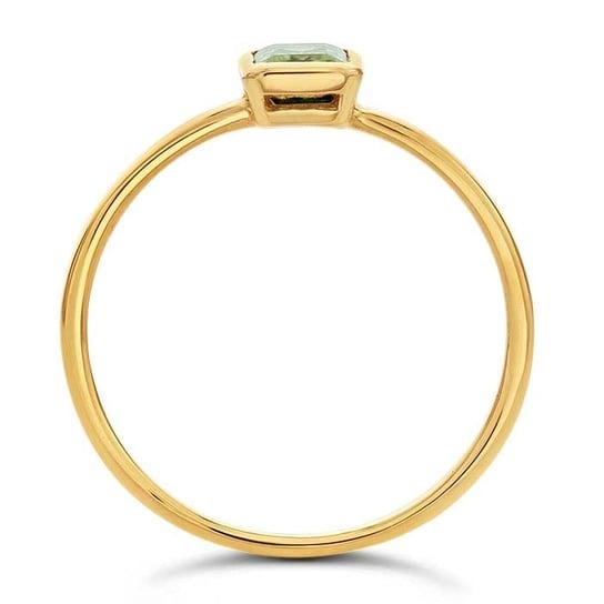14kY Emerald Cut Peridot Bezel Ring 6795646-6