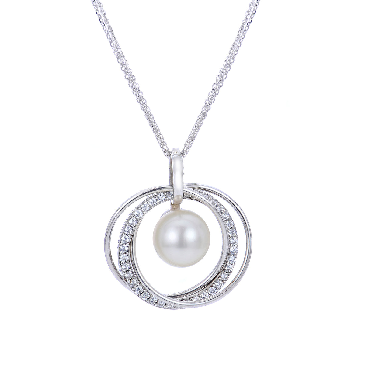 SS FWP & White Topaz Necklace 681236/FW18