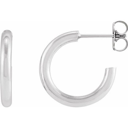 SS 13mm Tube Hoop Earring 689095
