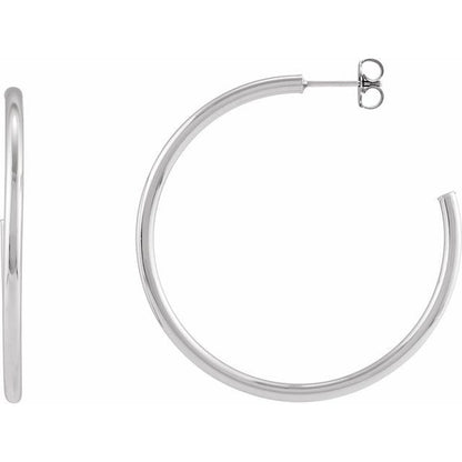 SS 45mm Tube Hoop Earring 689095