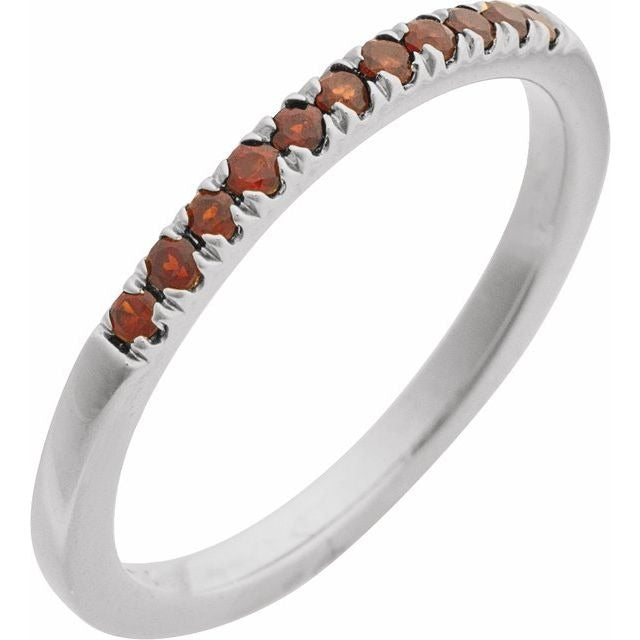 SS Stackable Garnet Ring 689237 – Mon Amie Fine Jewelry