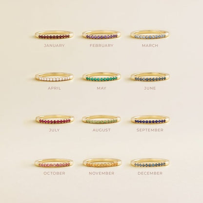 SS Stackable Pink Tourmaline Ring 689237