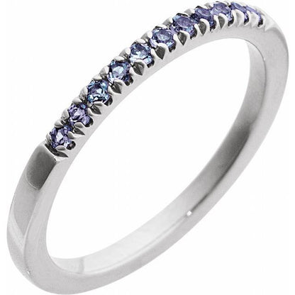 SS Stackable LAB Alexandrite Ring 689237