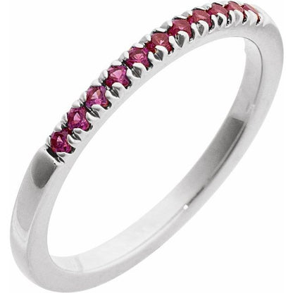 SS Stackable LAB Ruby Ring 689237