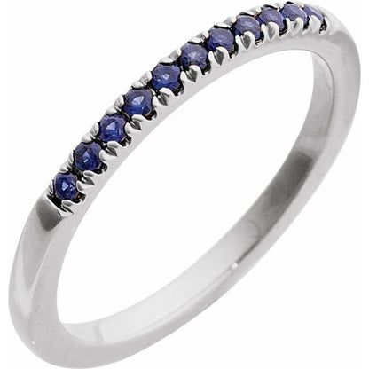 SS Stackable LAB Sapphire Ring 689237