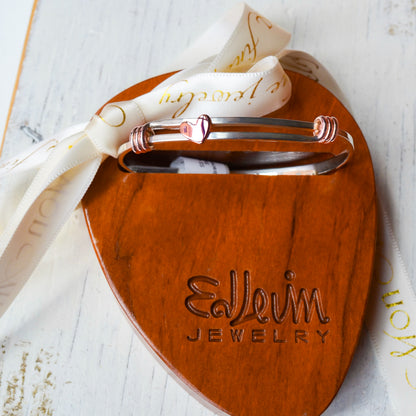 SS/RG w/RG Heart Sweet Heart Bracelet BR11142HRNS-LM