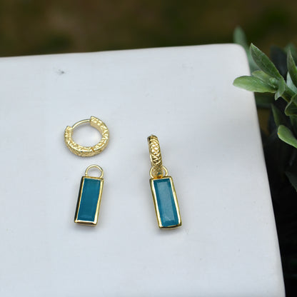 18k Vermeil Apatite Hoop Dangle PE129- 3283/APO