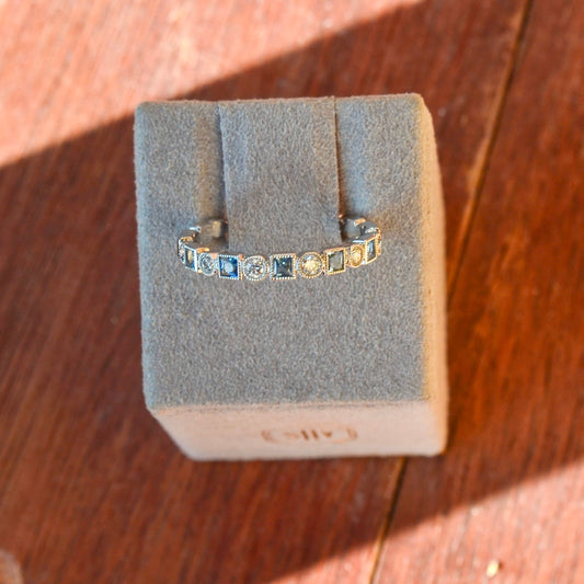 14kW .22ct Aquamarine .14ct Dia Ring GR729LDW14AQ