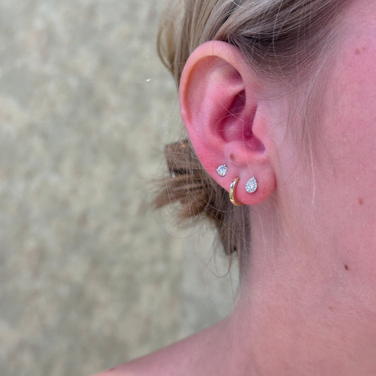 14kW .18cttw Diamond Pear Shape Stud SC55019375