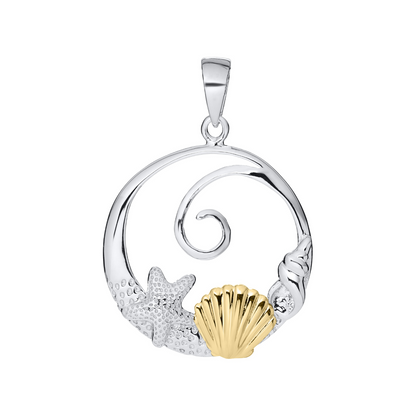 SS/YG Sea Life Necklace ENPT025