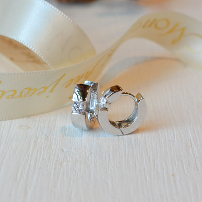 SS 4mm CZ Huggie Hoop SEM85TLCZ