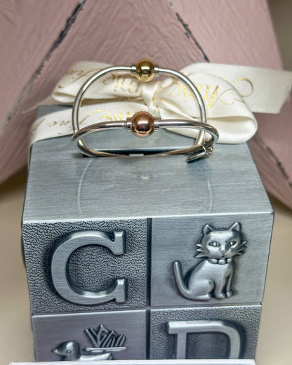 SS/YG Plain Bead Bracelet ZB5405-50