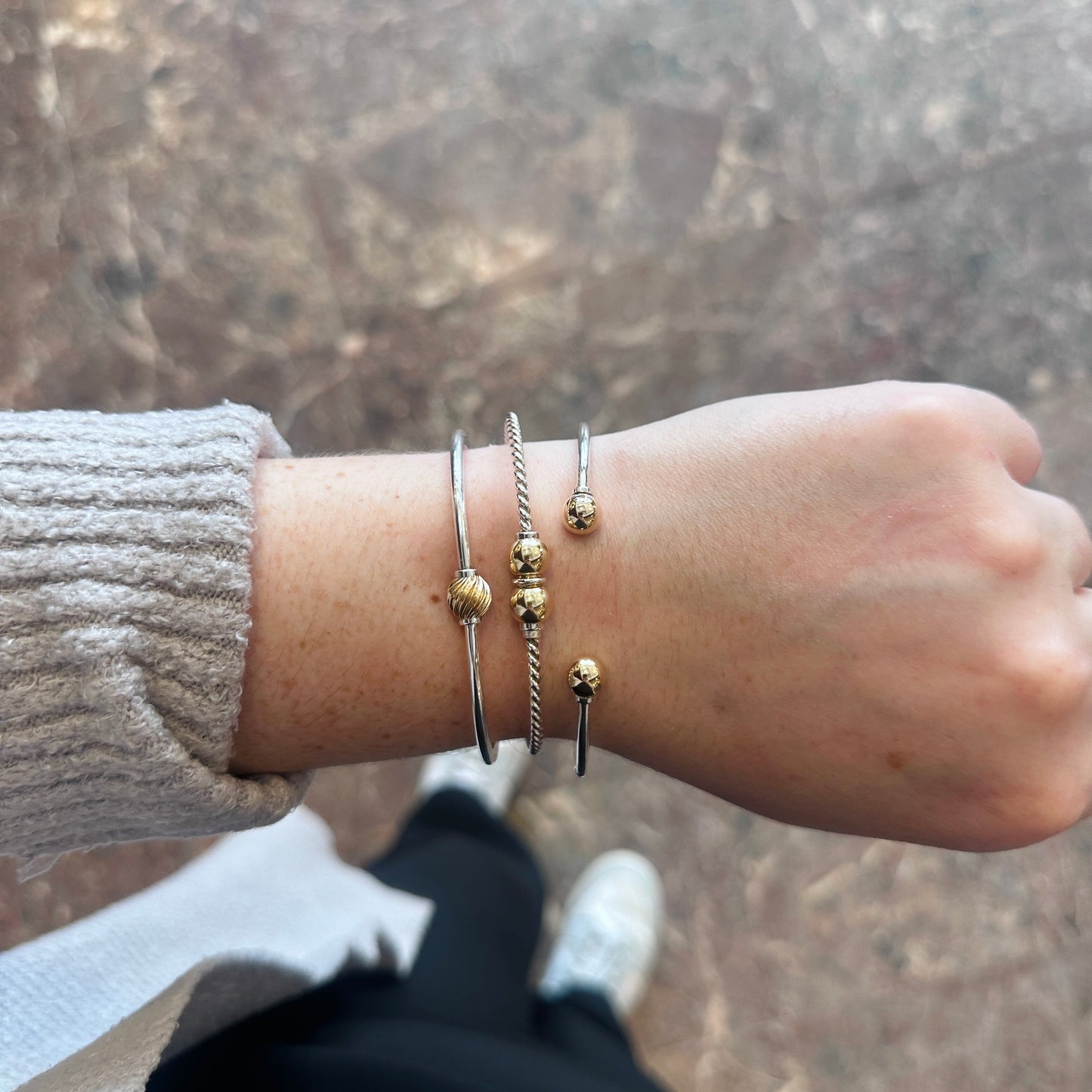 SS/YG Cuff Bracelet ZB5410-70