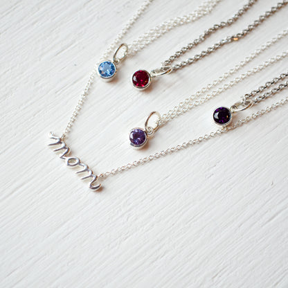 SS Mom Script Necklace 87396-18