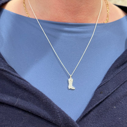 SS Western Boot Necklace 88465